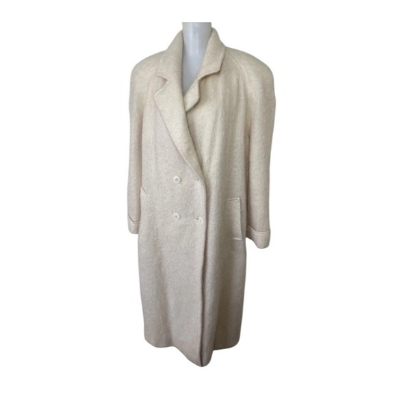 Jacobson'S Jackets & Blazers - VTG Jacobson's Mohair Coat Long Lined Womens Size XL/2XL? Cream USA Made